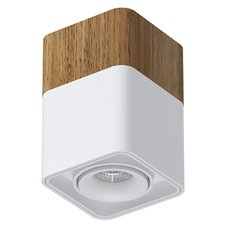 Точечный светильник с арматурой коричневого цвета, металлическими плафонами LEDRON TUBING Wooden 60 White