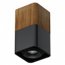 Точечный светильник с плафонами чёрного цвета LEDRON TUBING Wooden 90 Black