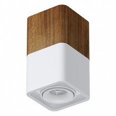 Точечный светильник с металлическими плафонами LEDRON TUBING Wooden 90 White
