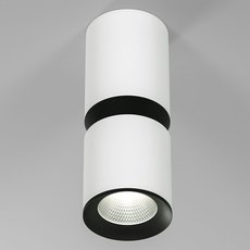 Точечный светильник с плафонами белого цвета Elektrostandard 25048/LED 12W 4000К белый/чёрный