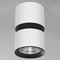 Точечный светильник с плафонами белого цвета Elektrostandard 25049/LED 12W 4000К белый/чёрный