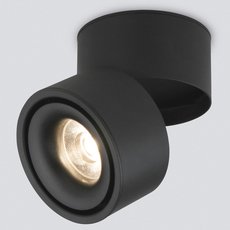 Точечный светильник с плафонами чёрного цвета Elektrostandard DLR031 15W 3000K черный матовый