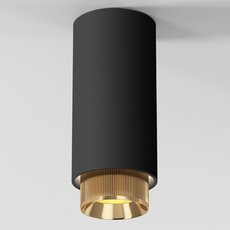 Точечный светильник с арматурой чёрного цвета Elektrostandard 25012/01 GU10 чёрный/золото