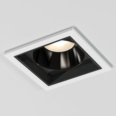 Точечный светильник с арматурой чёрного цвета, металлическими плафонами Elektrostandard 25085/LED 10W 4000K белый/чёрный жемчуг