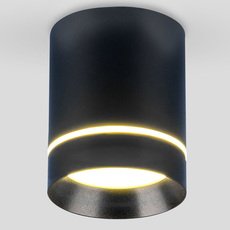 Точечный светильник с плафонами чёрного цвета Elektrostandard DLR021 9W 3000K черный матовый