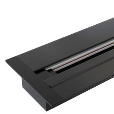 Шинная система с арматурой чёрного цвета Elektrostandard 85082/00 / Встраиваемый однофазный шинопровод черный (1м.)