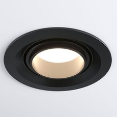 Точечный светильник с арматурой чёрного цвета, металлическими плафонами Elektrostandard 9919 LED 10W 3000K черный