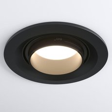 Точечный светильник с арматурой чёрного цвета, металлическими плафонами Elektrostandard 9920 LED 15W 3000K черный
