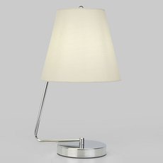 Настольная лампа с арматурой хрома цвета, текстильными плафонами Eurosvet 01165/1