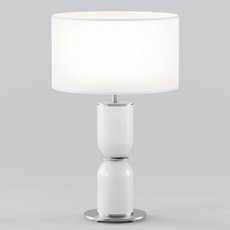 Настольная лампа с арматурой никеля цвета, плафонами белого цвета Eurosvet 01153/1 никель