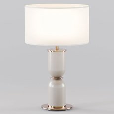 Настольная лампа с арматурой латуни цвета, текстильными плафонами Eurosvet 01153/1 латунь