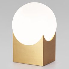 Настольная лампа с арматурой латуни цвета, плафонами белого цвета Eurosvet 01167/1 латунь