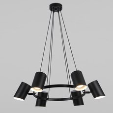 Светильник с металлическими плафонами чёрного цвета Eurosvet 70147/6 черный