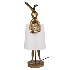 Настольная лампа с арматурой золотого цвета, плафонами белого цвета Loft IT 10315/B White