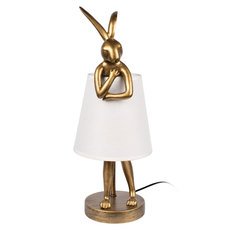 Настольная лампа с арматурой золотого цвета, плафонами белого цвета Loft IT 10315/A White