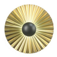 Бра с арматурой чёрного цвета, металлическими плафонами Newport 10852/35 A gold