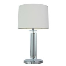 Настольная лампа с арматурой хрома цвета, текстильными плафонами Newport 35401/T chrome без абажура