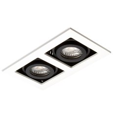 Точечный светильник с арматурой белого цвета, плафонами чёрного цвета RAUMBERG 107421WhBk