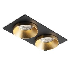 Точечный светильник с арматурой чёрного цвета, плафонами золотого цвета RAUMBERG 50362RFGdBk