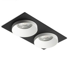 Точечный светильник с арматурой чёрного цвета, плафонами белого цвета RAUMBERG 50362RFWhBk