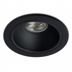Точечный светильник с арматурой чёрного цвета, плафонами чёрного цвета RAUMBERG DipRBk