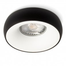 Точечный светильник с арматурой чёрного цвета, плафонами белого цвета RAUMBERG TerraWhRingBk