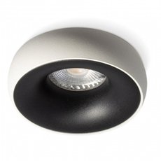 Точечный светильник с арматурой белого цвета, плафонами чёрного цвета RAUMBERG TerraBkRingWh