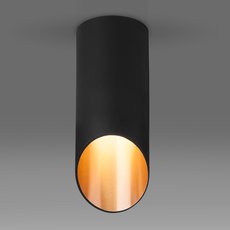 Точечный светильник с арматурой чёрного цвета, металлическими плафонами Elektrostandard DLN114 GU10 черный/золото