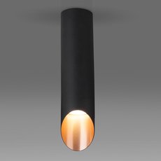 Точечный светильник с металлическими плафонами чёрного цвета Elektrostandard DLN115 GU10 черный/золото