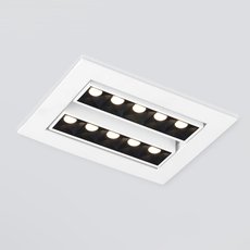 Точечный светильник с арматурой белого цвета, металлическими плафонами Elektrostandard 9923 LED 20W 4200K белый/черный
