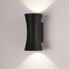 Светильник для уличного освещения с арматурой чёрного цвета, плафонами чёрного цвета Elektrostandard 1501 TECHNO LED DUAL черный