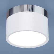 Точечный светильник с арматурой хрома цвета Elektrostandard DLR029 10W 4200K белый матовый/хром