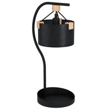 Настольная лампа с арматурой чёрного цвета, текстильными плафонами Eglo 39946