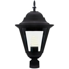 Светильник для уличного освещения с арматурой чёрного цвета, плафонами прозрачного цвета Feron 11028
