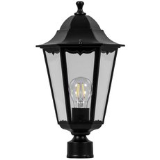 Светильник для уличного освещения с арматурой чёрного цвета, плафонами прозрачного цвета Feron 11056
