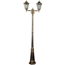Светильник для уличного освещения с арматурой коричневого цвета, стеклянными плафонами Feron 11207