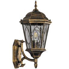 Светильник для уличного освещения с арматурой коричневого цвета, стеклянными плафонами Feron 11319