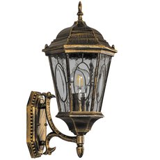 Светильник для уличного освещения с арматурой коричневого цвета, стеклянными плафонами Feron 11327
