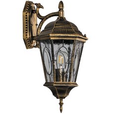 Светильник для уличного освещения с арматурой коричневого цвета, стеклянными плафонами Feron 11328