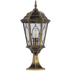 Светильник для уличного освещения с арматурой коричневого цвета, стеклянными плафонами Feron 11330