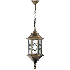 Светильник для уличного освещения с арматурой коричневого цвета, стеклянными плафонами Feron 11347