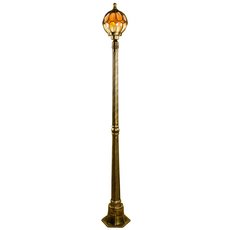 Светильник для уличного освещения с арматурой коричневого цвета, стеклянными плафонами Feron 11379