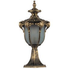 Светильник для уличного освещения с арматурой коричневого цвета, стеклянными плафонами Feron 11423
