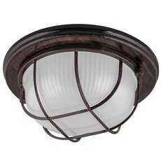 Светильник для уличного освещения с арматурой коричневого цвета, стеклянными плафонами Feron 11574