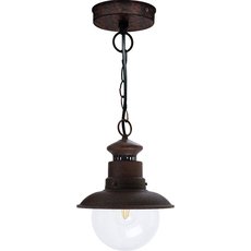 Светильник для уличного освещения с арматурой коричневого цвета, стеклянными плафонами Feron 11623