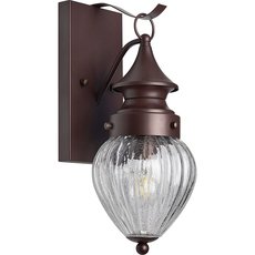Светильник для уличного освещения с арматурой коричневого цвета, стеклянными плафонами Feron 11890