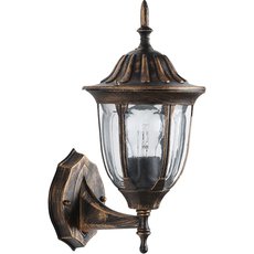 Светильник для уличного освещения с арматурой коричневого цвета, стеклянными плафонами Feron 11897