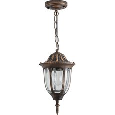 Светильник для уличного освещения с арматурой коричневого цвета, стеклянными плафонами Feron 11899