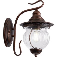 Светильник для уличного освещения с арматурой коричневого цвета, стеклянными плафонами Feron 41171