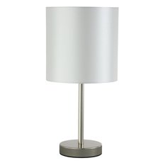 Настольная лампа с абажуром Crystal lux SERGIO LG1 NICKEL